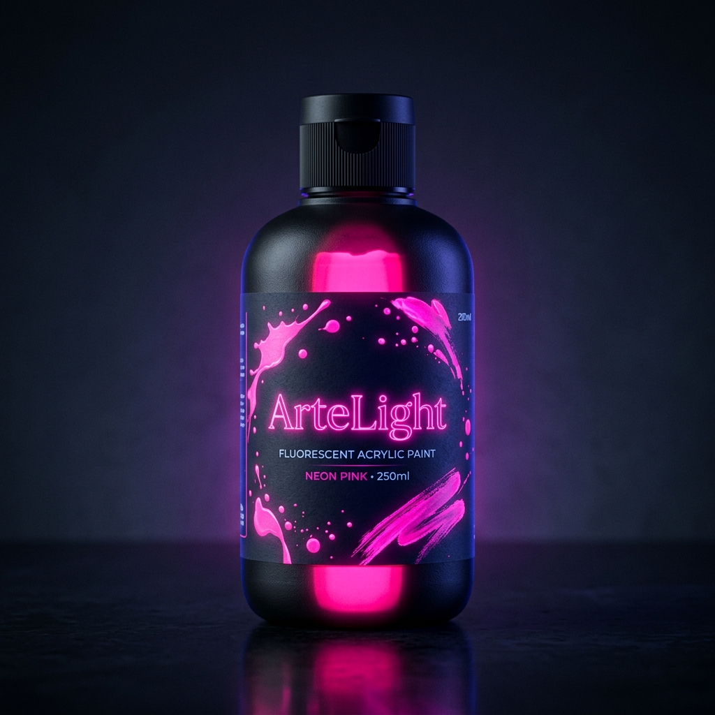 Pintura Líquida UV Flúor 250ml - Rosa Neón